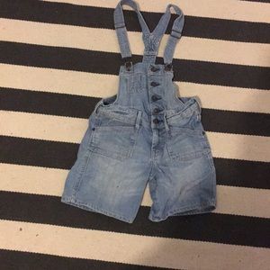 Light wash overalls
